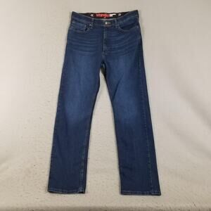 Wrangler Jeans Mens 34x32 Blue Performance Series Straight Stretch Denim Pants